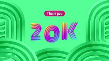 Thank you 20k with abstract background video
