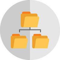 Folder Sharing Vector Icon Design