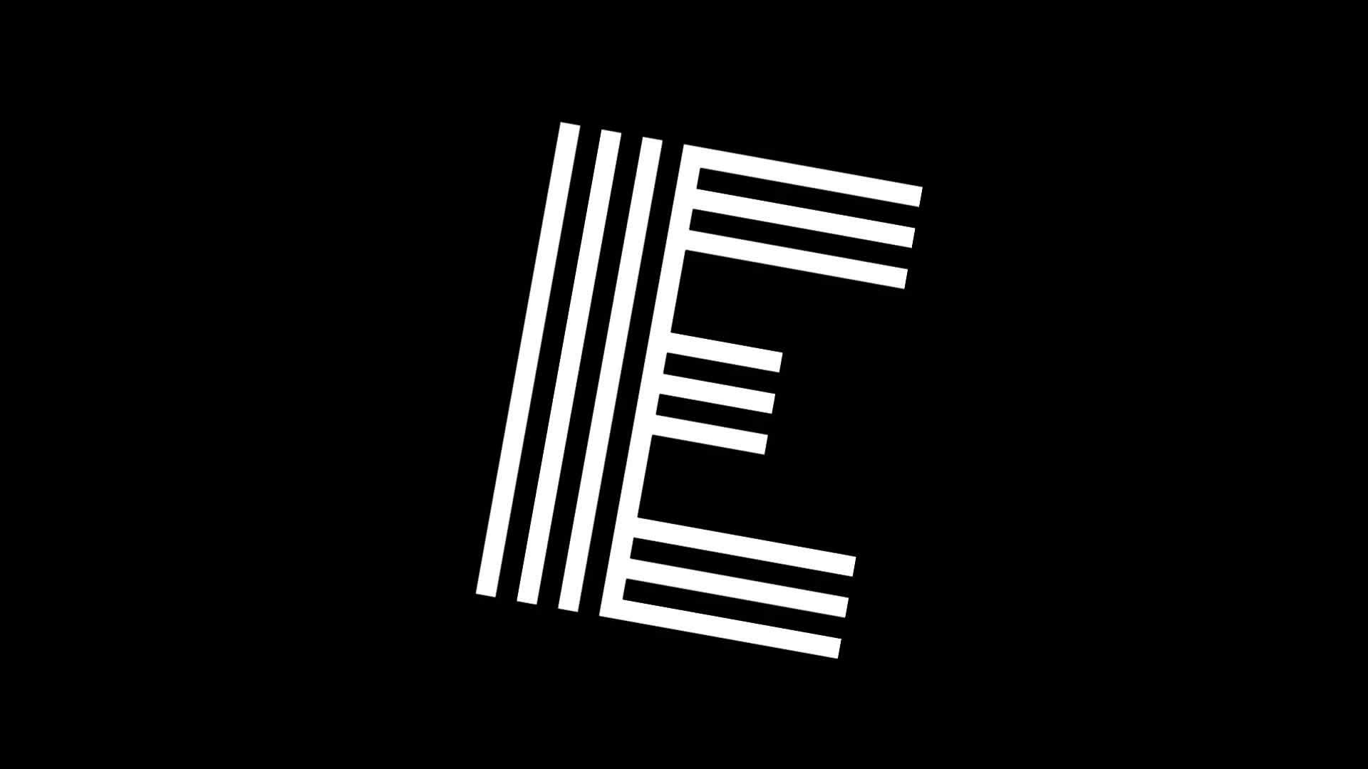 Alphabet Letters E black and white color write on animation Isolated on ...