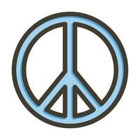 Peace Vector Thick Line Filled Colors Icon For Personal And Commercial Use.