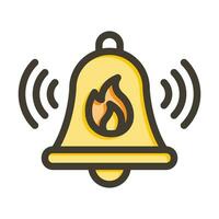 Bell Vector Thick Line Filled Colors Icon For Personal And Commercial Use.