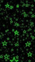 Neon Green Stars Fly Through Background video