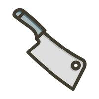 Cleaver Vector Thick Line Filled Colors Icon For Personal And Commercial Use.