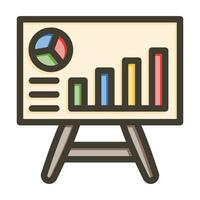 Chart Vector Thick Line Filled Colors Icon For Personal And Commercial Use.