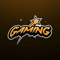 Gaming Star Mascot Logo vector
