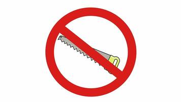 logo animation is prohibited from carrying a chainsaw video