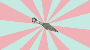 animated kunai with a rotating background video