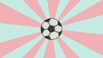 animated soccer ball with a rotating background video