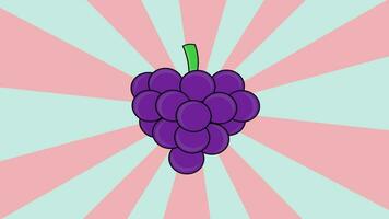 animated grapes with a rotating background video