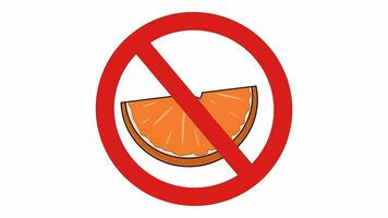 logo animation is prohibited from eating oranges video