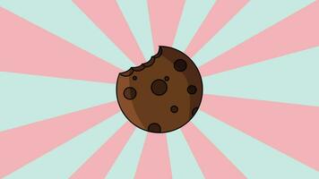 animated cookie with a rotating background video