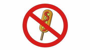 logo animation is prohibited from eating corn dogs video