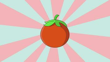 animated tomatoes with a rotating background video