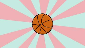 Basketball animation with a rotating background video