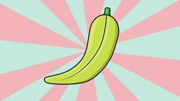 animated banana with a rotating background video