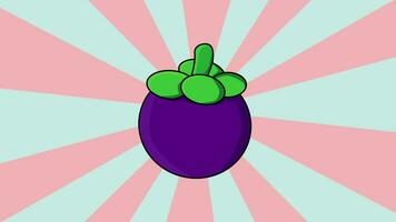 animated mangosteen with a rotating background video