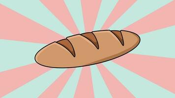animated bread with a rotating background video
