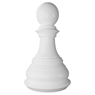 Black pawn chess piece clipart flat design icon isolated on