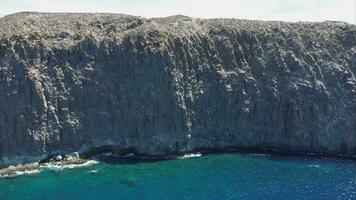 Large rock formations that look like Los Gigantes right on the atlantic ocean on the Canary Island of Tenerife. video