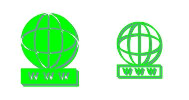 icono de vector de world wide web único