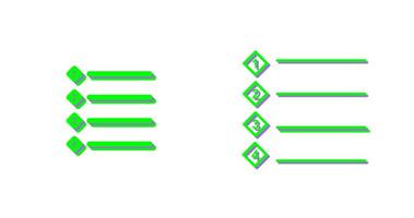Unique Numbered list Vector Icon