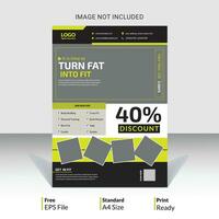 Corporate Vector gym sports flyer and poster template