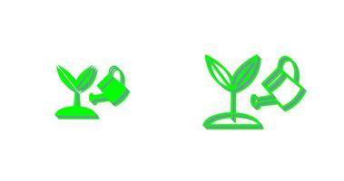 icono de vector de planta en crecimiento