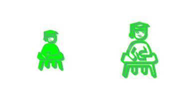 Unique Studying on Desk Vector Icon