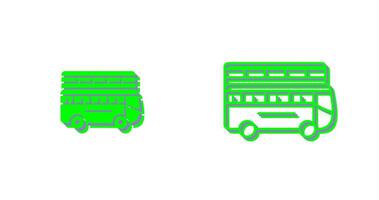 icono de vector de autobús doble