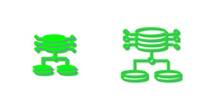 icono de vector de datos estructurados