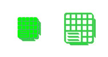 Table Data Vector Icon