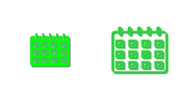 Marked Calendar Vector Icon