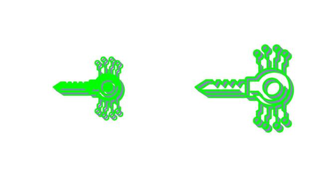 Key Code Vector Icon
