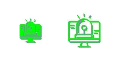 Hacking Alarm Vector Icon