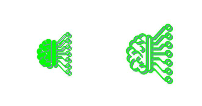 icono de vector de aprendizaje automático