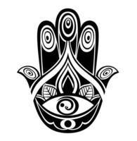 hamsa, mano de fátima, vector ilustración