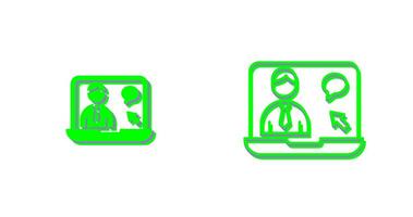 Online Interview Vector Icon