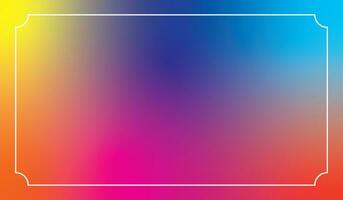Bright colorful abstract blurry background with white frame photo