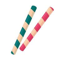 Christmas cocktail tubes for drinks on a white background vector