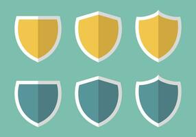 Shield icon vector collection in flat style. Protection, security sign symbol