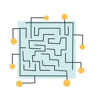 Nerve cell vector illustration. Artificial neural network t