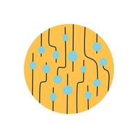 Nerve cell vector illustration. Artificial neural network t