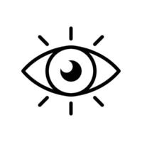 Eye icon. Eye ball for vision, idea, observation symbol. Lens, eye sight, optical, view concept. Modern style for web template. Vector illustration design.