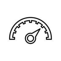 Speedometer icon. Dashboard indicator, tachometer, speed measurement, accelerate equipment. Modern style web page, app symbol. Vector illustration design.