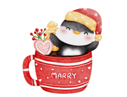 fofa animal dentro Natal caneca png