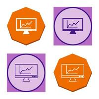 Online Graph Vector Icon