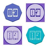 icono de vector de transferencia de datos único