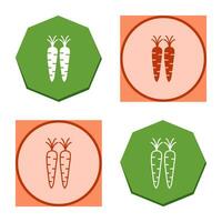 icono de vector de zanahorias