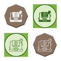 icono de vector de marketing de video