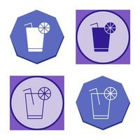 Unique Lemon Juice Vector Icon